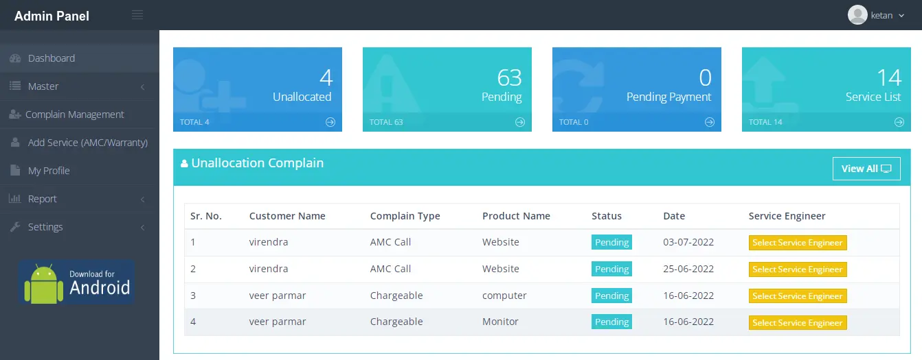 Online Complaint Management Software