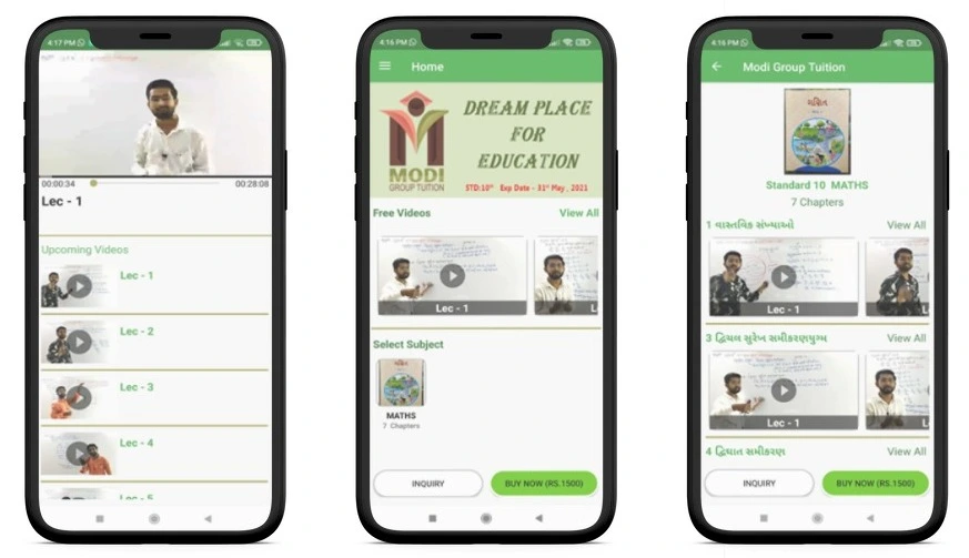 Smart learning app for coaching Institutites in India
