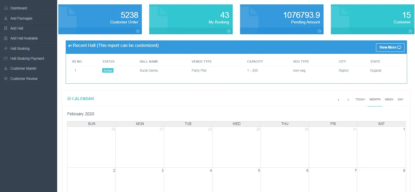 Venue Management Software With Booking System And Customer Management